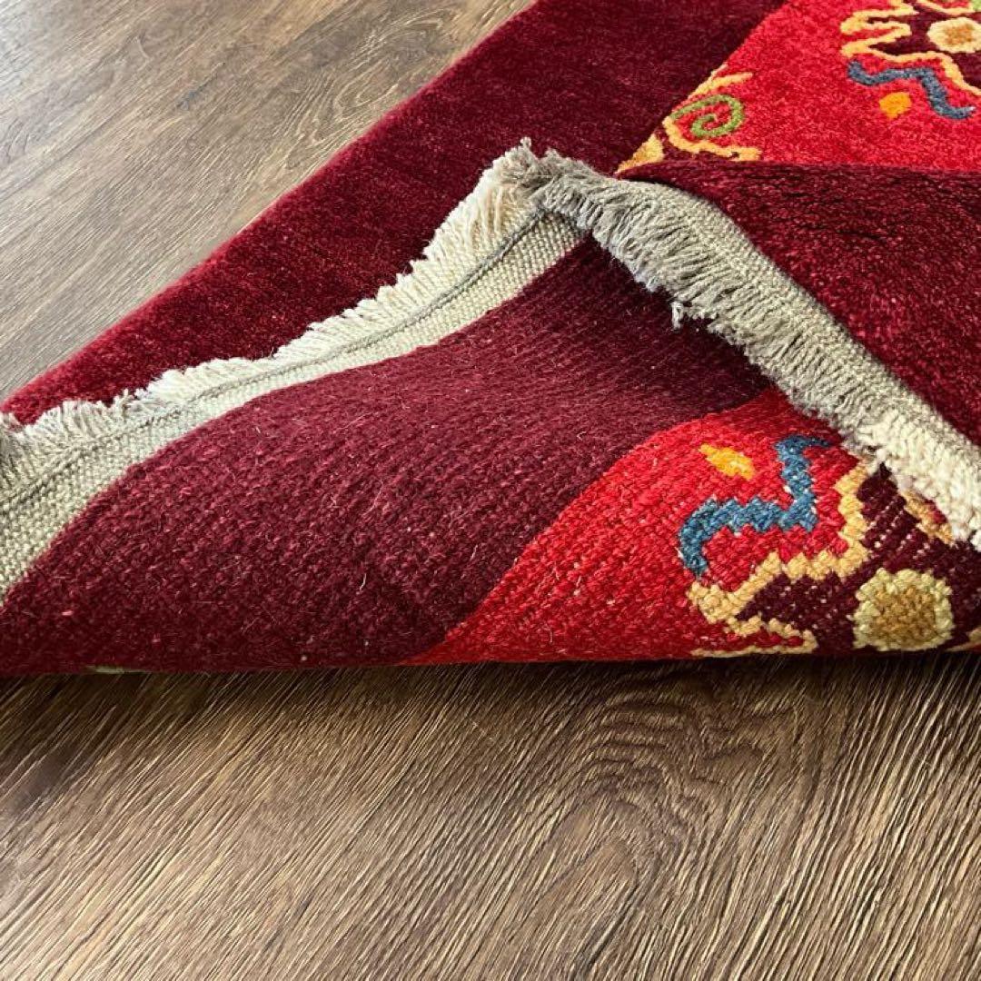 ハンドメイド ギャッベ ラグ 151x91cm
