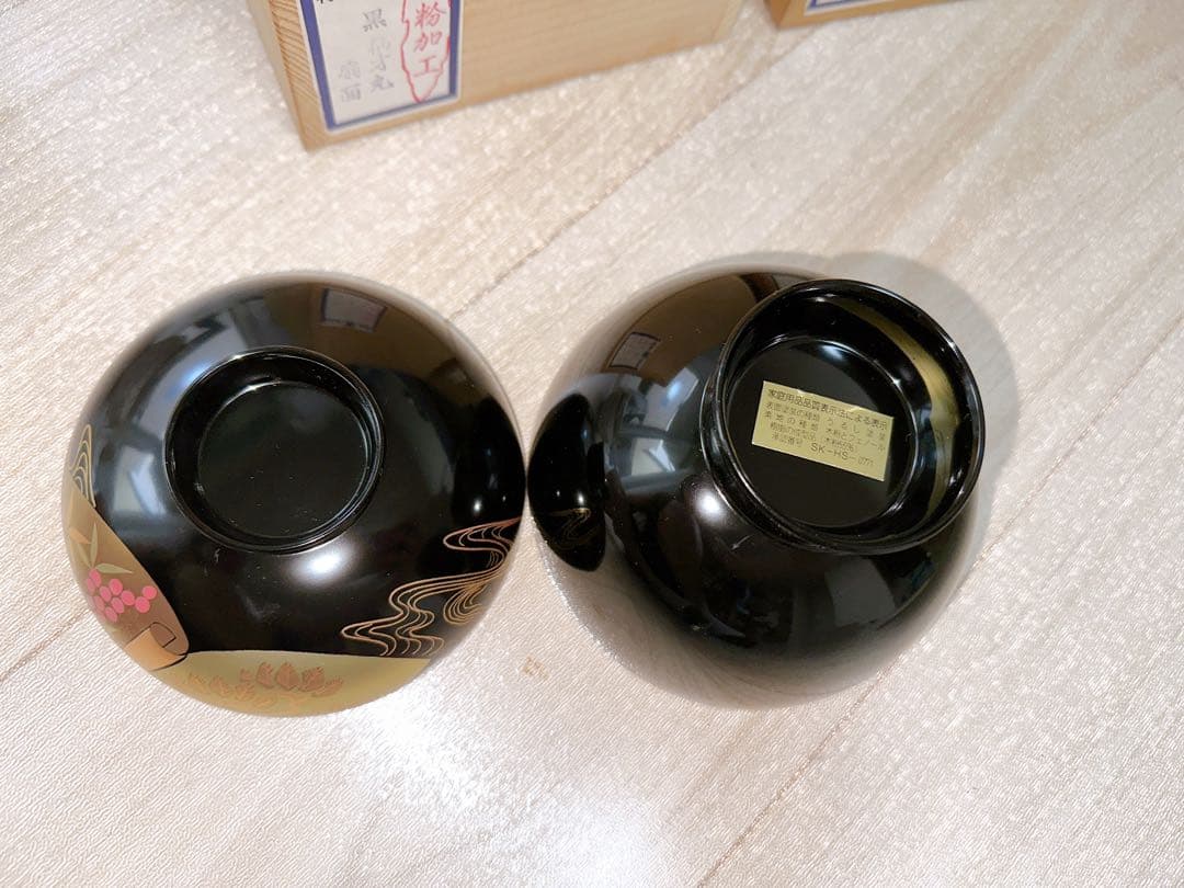 会津塗り お吸物椀 五客セット 2点