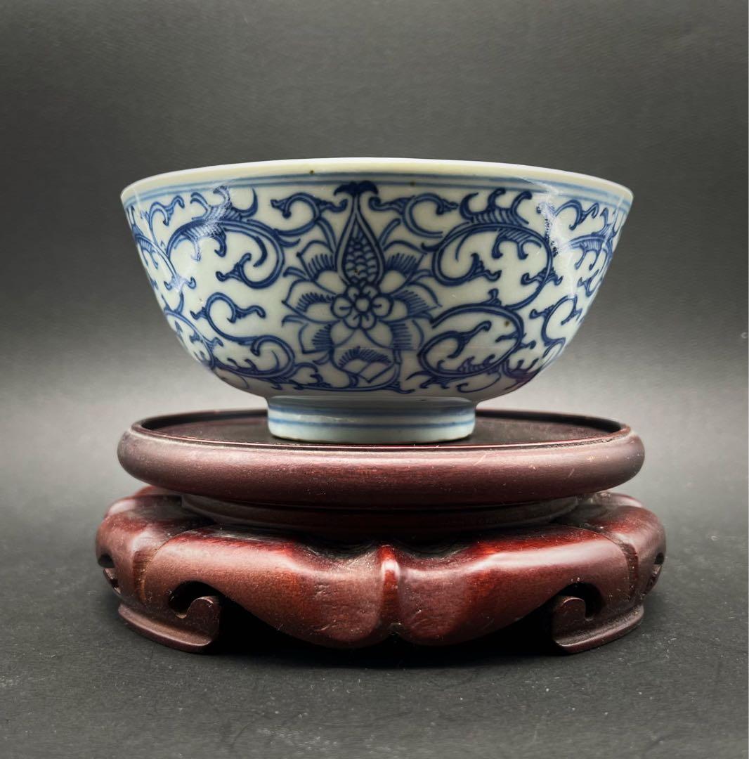 中国美術 古玩 清代 青花大碗 骨董品