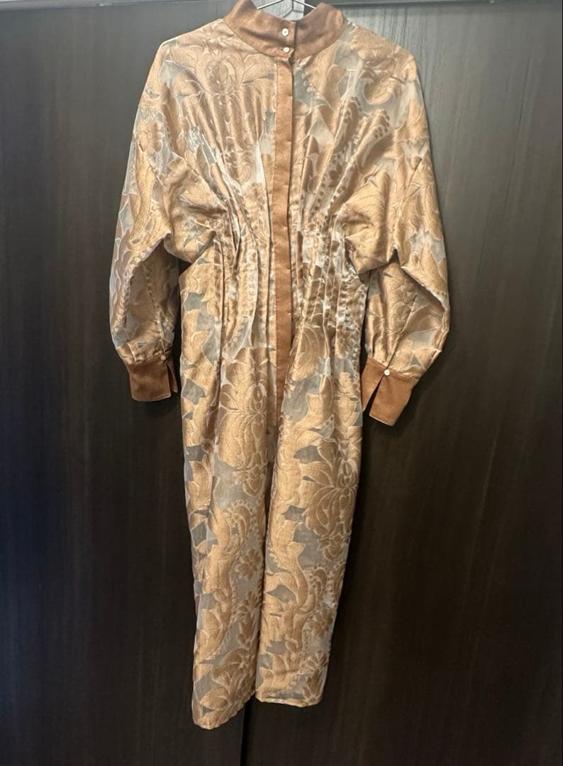 【専用」アメリ　und sheer jacquard tuck dress