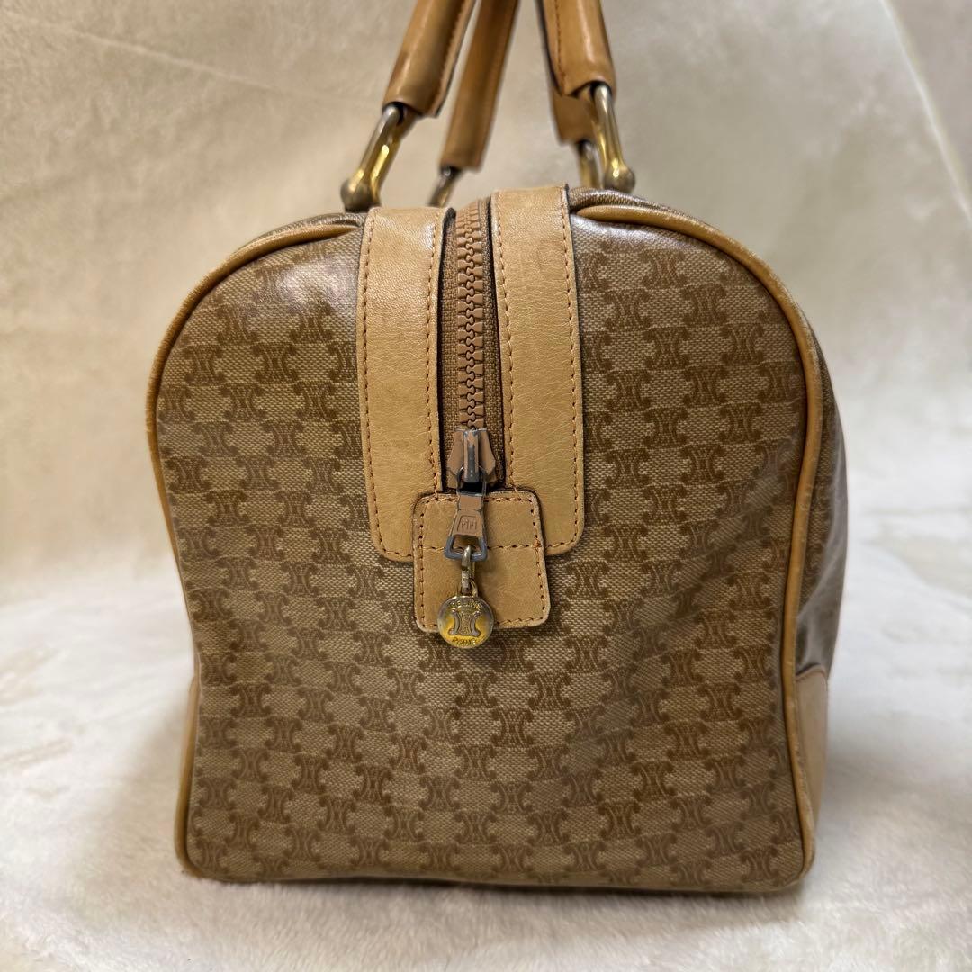 良品☆ CELINE セリーヌ　ミニボストンバッグ　マカダム柄　ベージュ