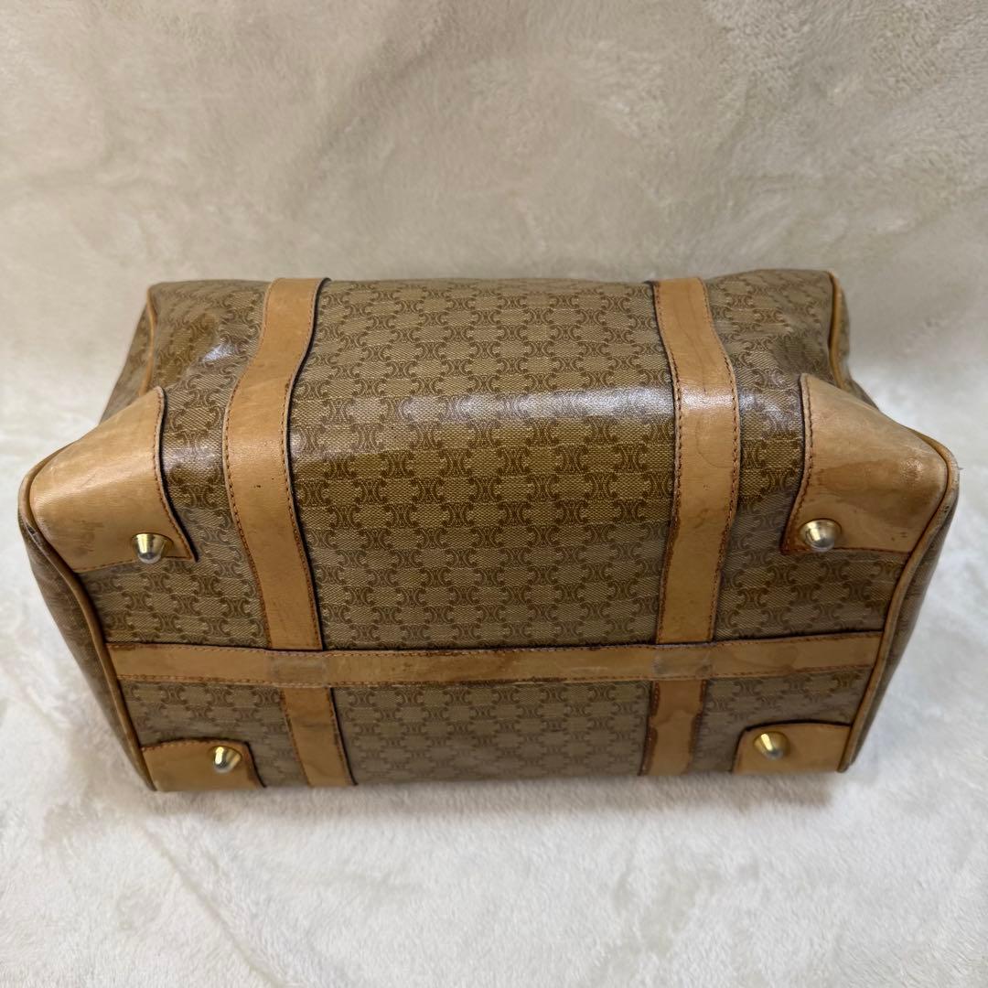 良品☆ CELINE セリーヌ　ミニボストンバッグ　マカダム柄　ベージュ