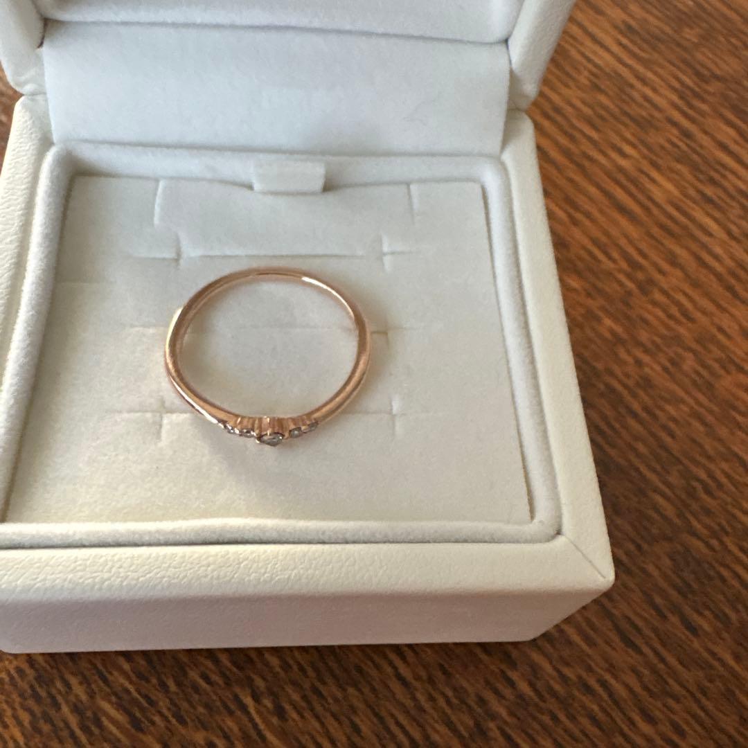 4℃ピンクゴールドダイヤリング　#9にサイズお直しレア品