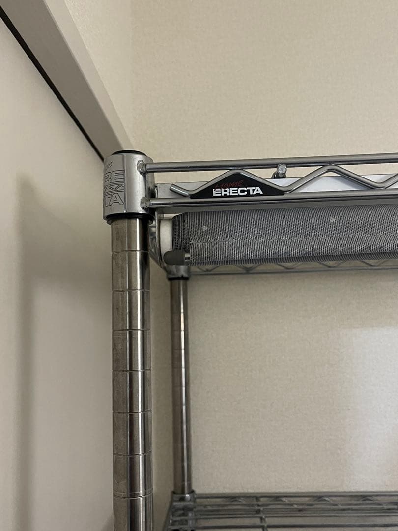 ERECTA シェルフスクリーン付き　スチールラック　ハンガーラック