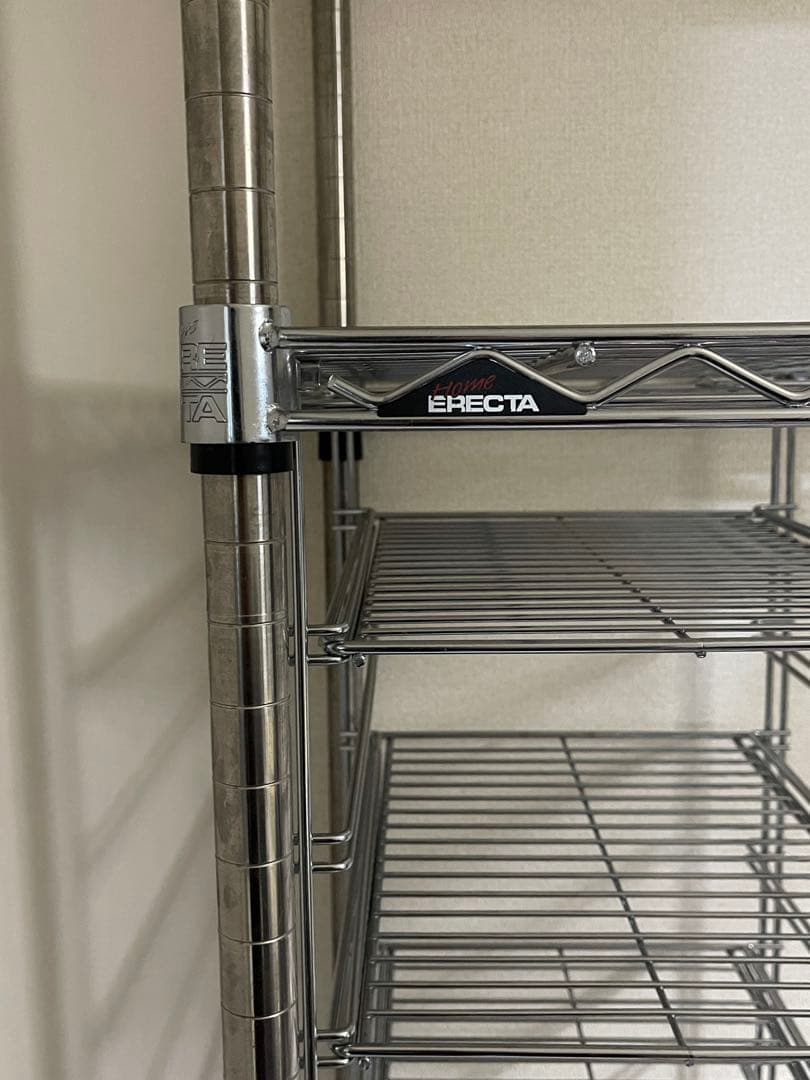  ERECTA シェルフスクリーン付き　スチールラック　ハンガーラック