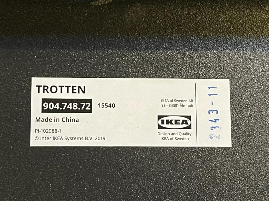 頑丈なデスク TROTTEN トロッテン デスク ホワイト 160x80 cm