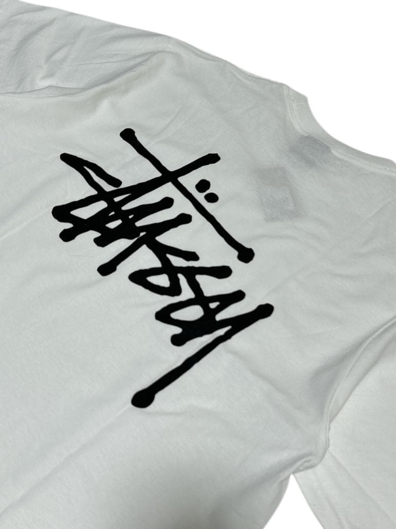 A1 新品 ステューシー STUSSY ストックロゴ Tシャツ 白 M 送料込