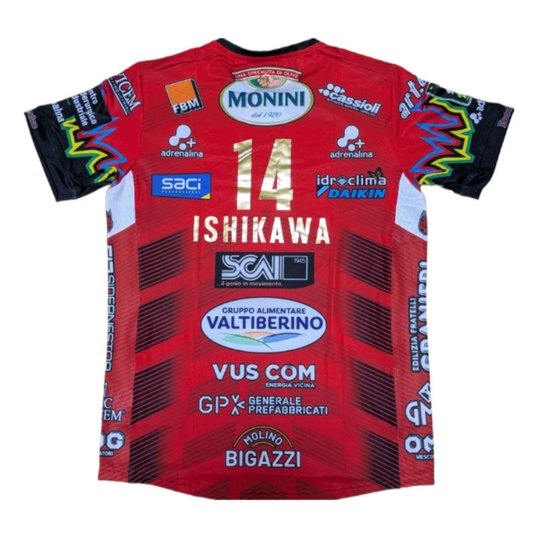 石川祐希　ペルージャ　ユニフォーム　24-25　赤　Mサイズ