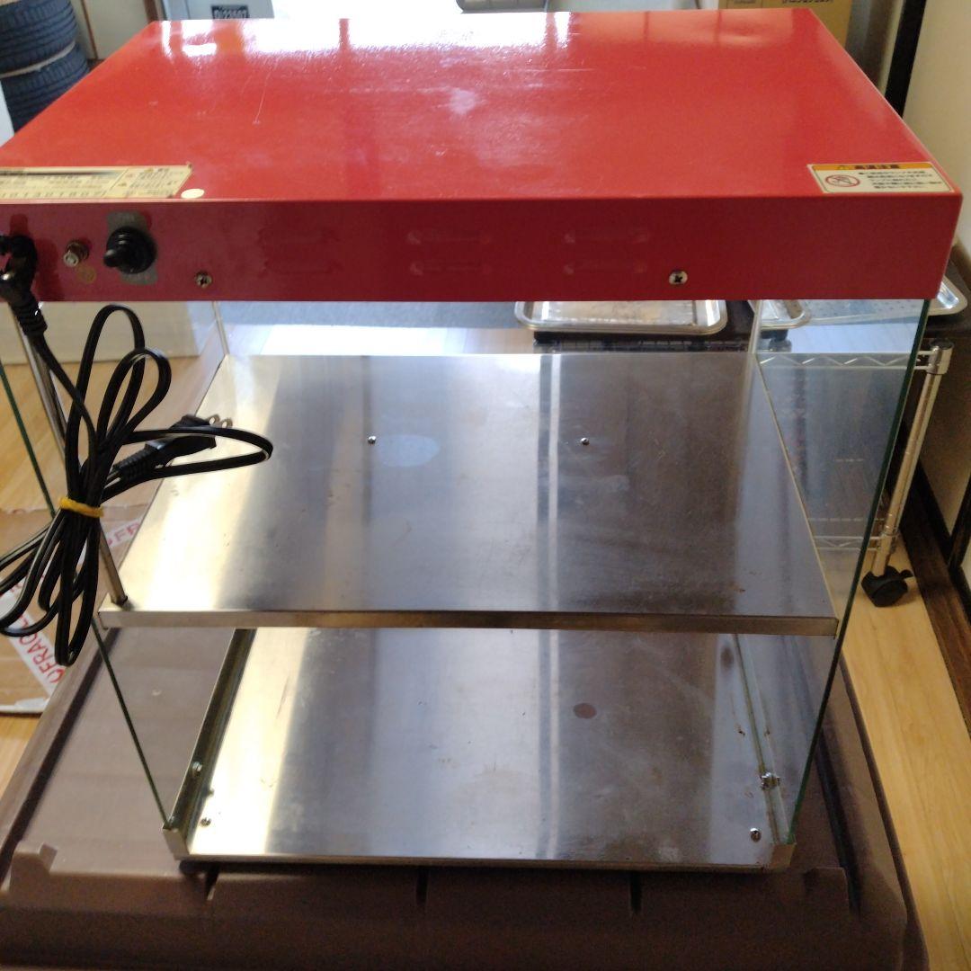 赤い二段式ホットショーケースディスプレイケース＋付属品　ジャンク品