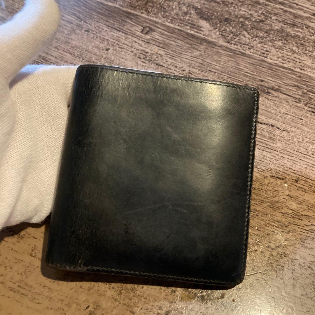 HERMES 折り財布 ★ヴィンテージ 〇U刻印、1991年製、黒レザー