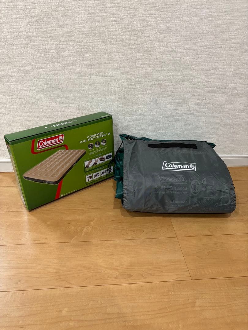 【美品】コールマン エアベッドW＋充電式クイックポンプ
