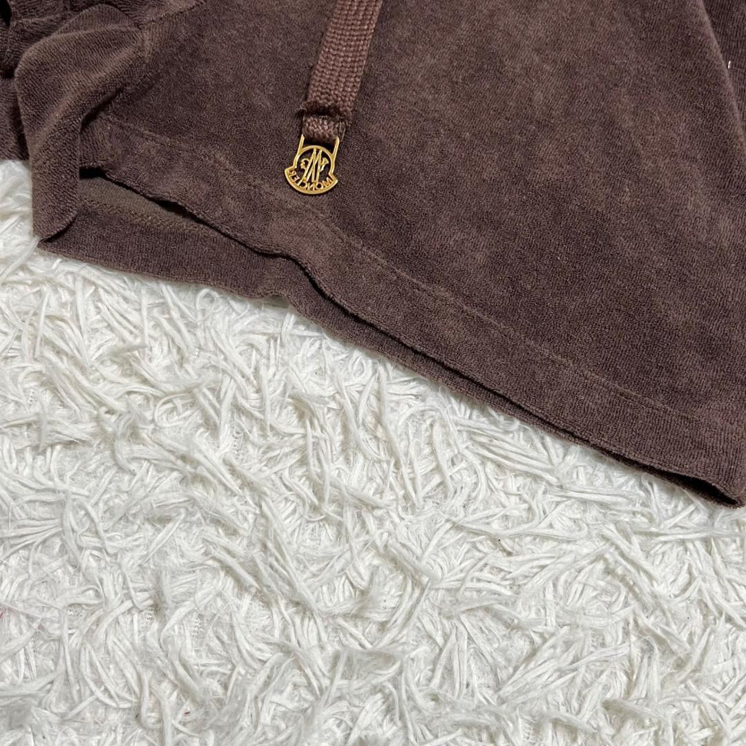 良品✨モンクレール 半袖オールインワン パイル地 パーカー ブラウン