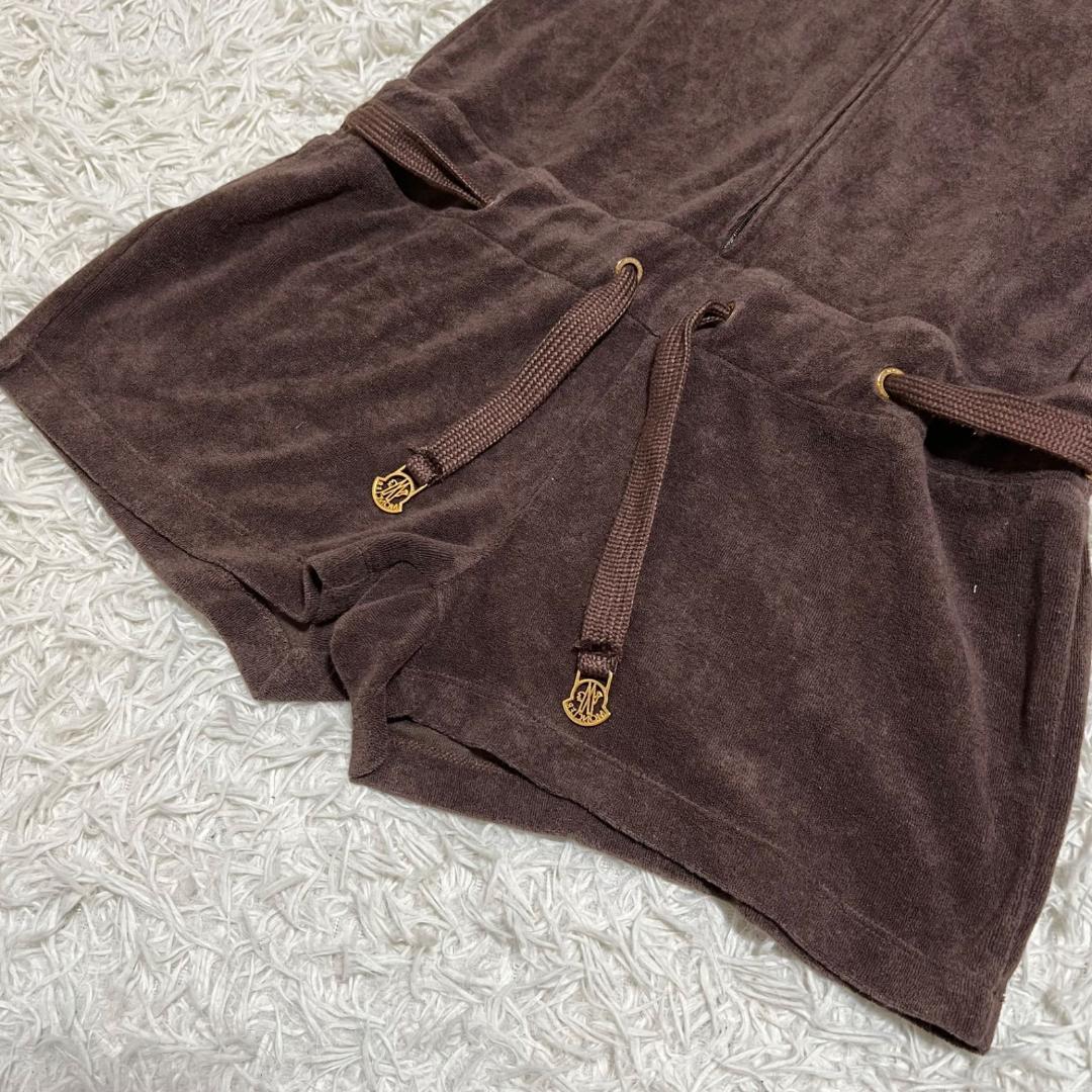 良品✨モンクレール 半袖オールインワン パイル地 パーカー ブラウン