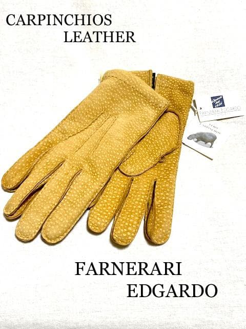 新品 FARNERARI EDGARDOカルピンチョスレザーグローブ×カシミヤ