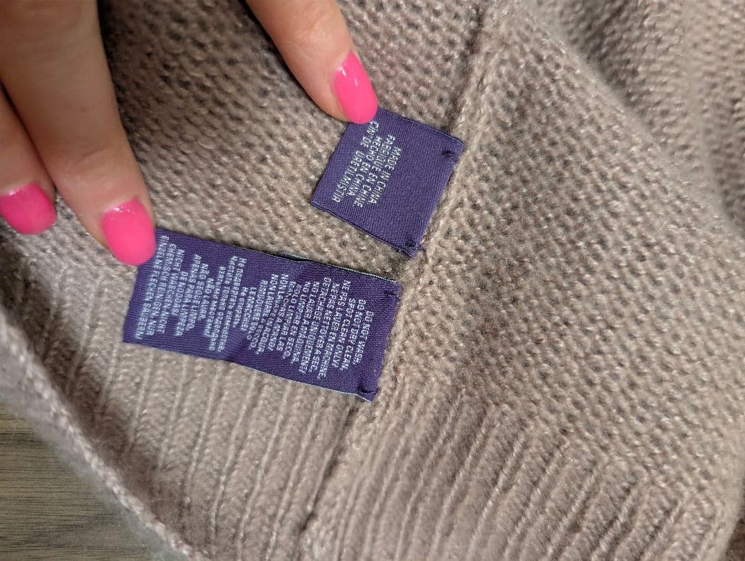 ラルフ・ローレン　カシミアシルクニット　サイズXL