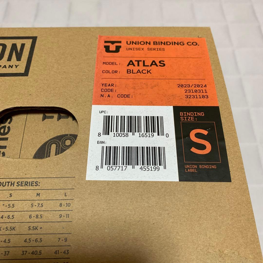 UNION 23-24 ATLAS ユニオン アトラス ブラック Sサイズ