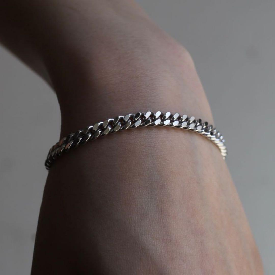 【未使用】トムウッド/ブレスレット/カーブチェーン/Lサイズ/7.7インチ