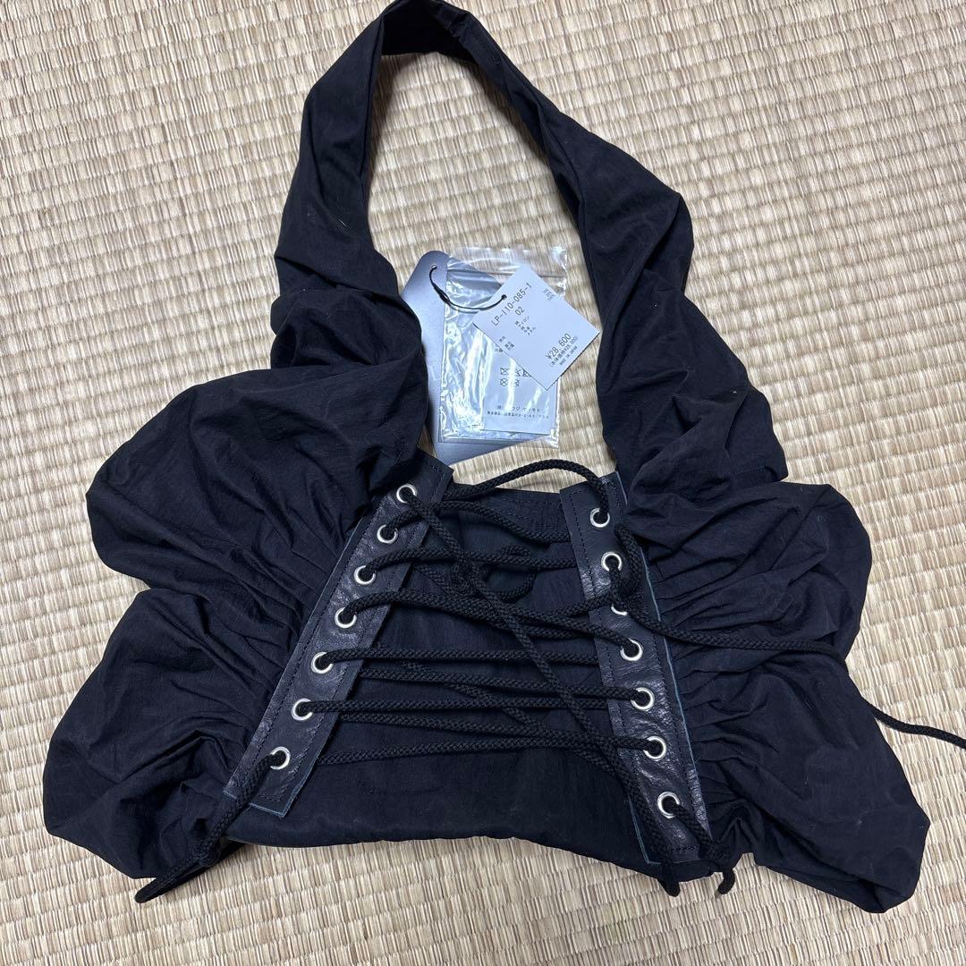 新品　LIMI feu ブラック レースアップ トートバッグ