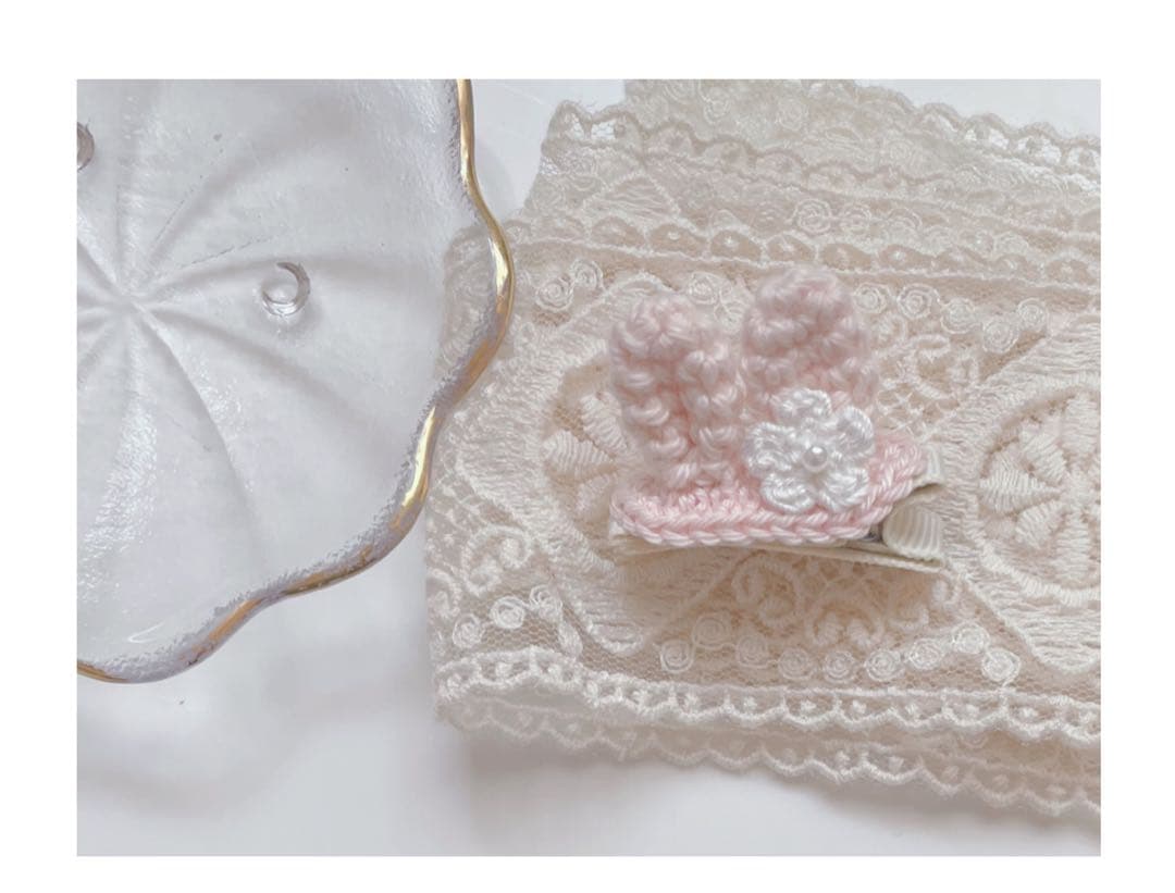 ハンドメイドベビーヘアクリップ　ヘアクリップ　あいっこねこ様