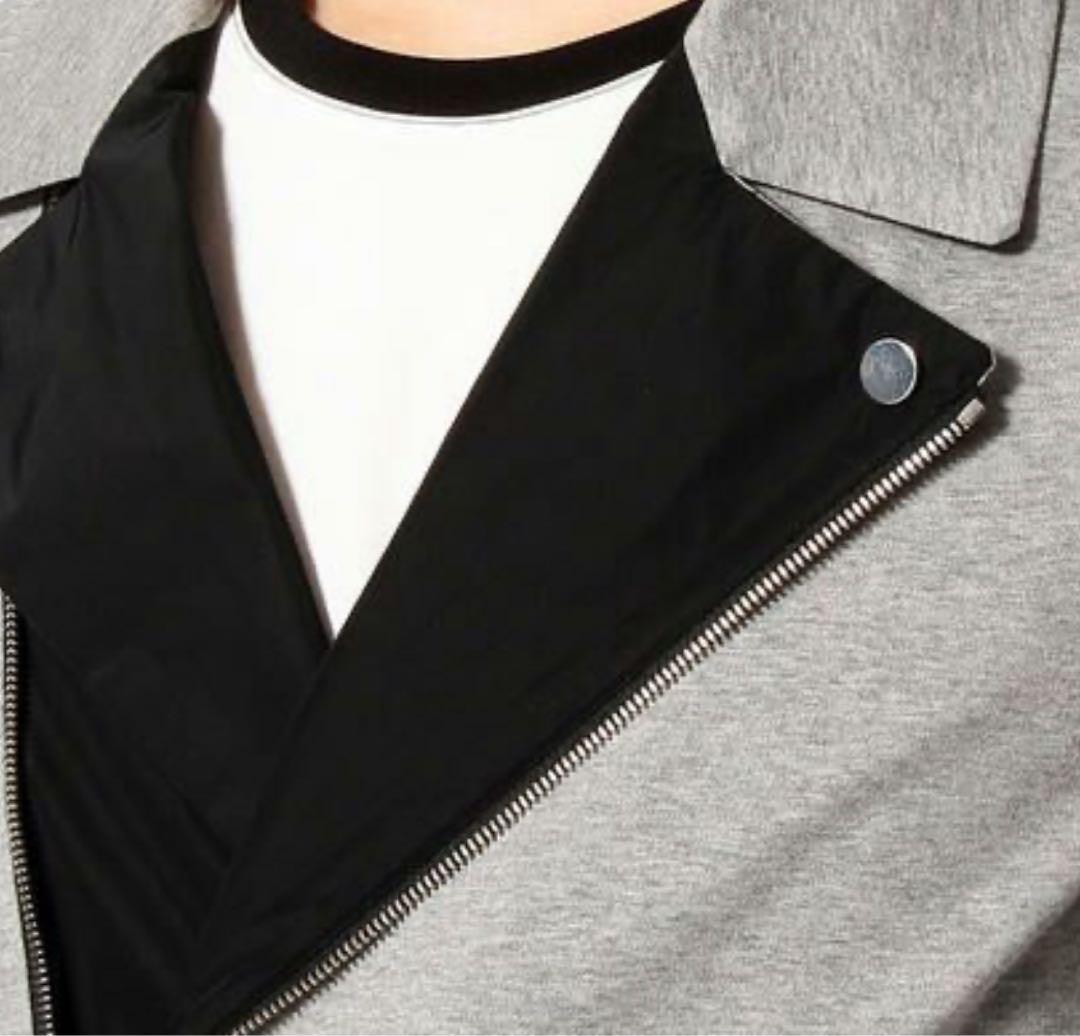 COMME CA MENコンパクト ポンチ ライダース メンズ ジャケット L