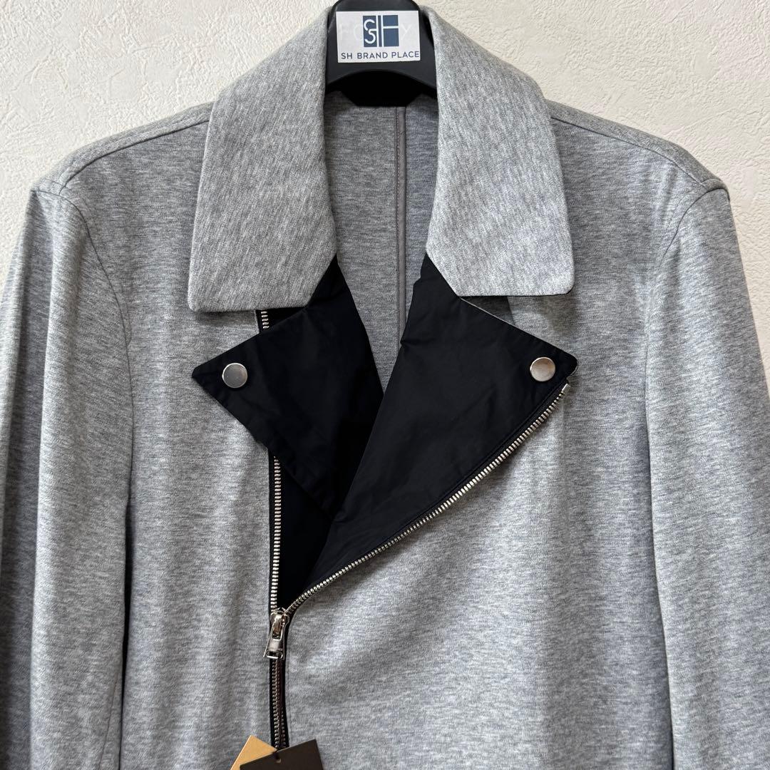 COMME CA MENコンパクト ポンチ ライダース メンズ ジャケット L