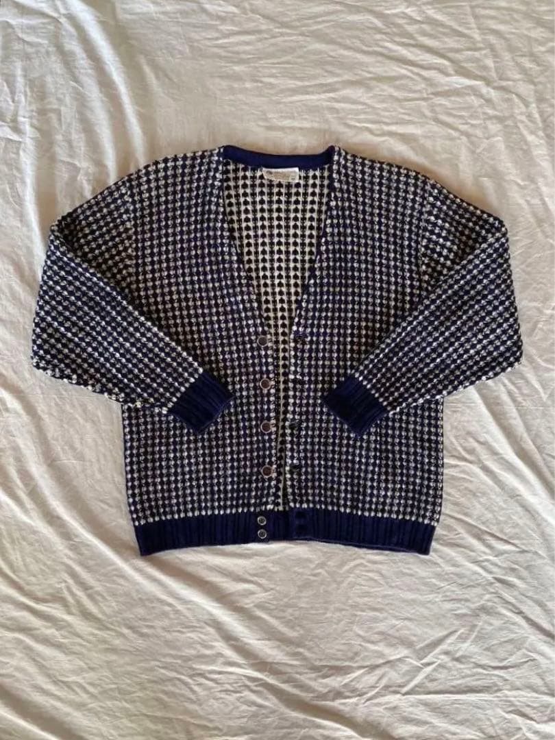 ハ*グ様 80s Lord Jeff Knit bird's eye cardi