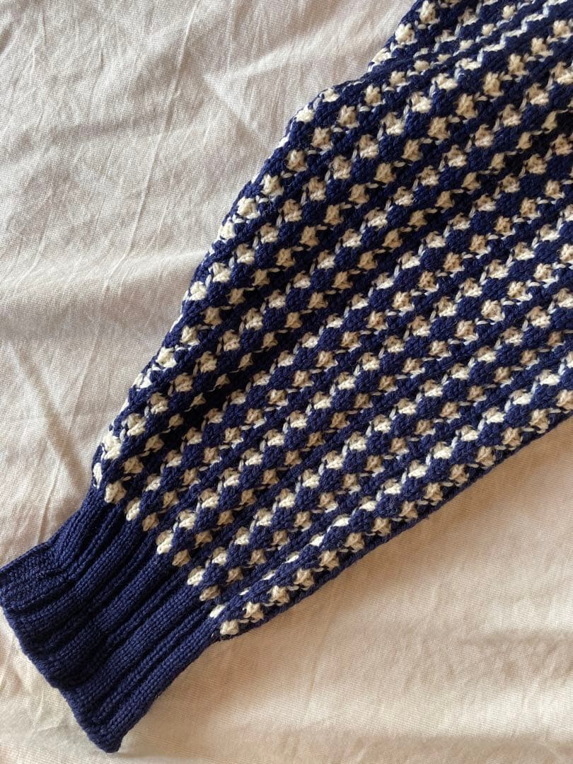 ハ*グ様 80s Lord Jeff Knit bird's eye cardi