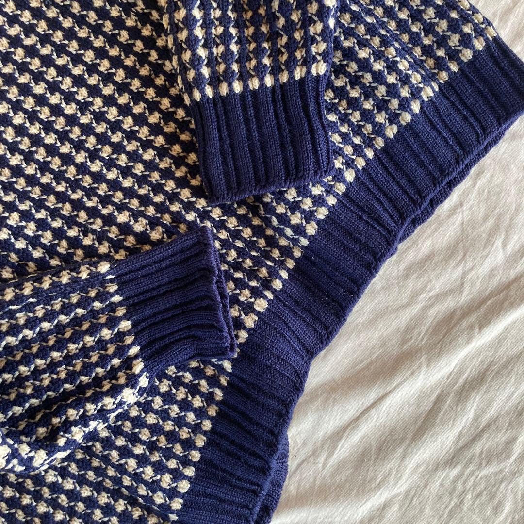 ハ*グ様 80s Lord Jeff Knit bird's eye cardi