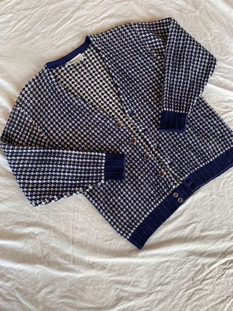 ハ*グ様 80s Lord Jeff Knit bird's eye cardi