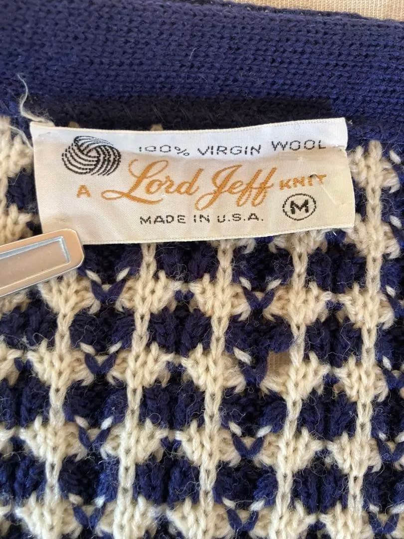 ハ*グ様 80s Lord Jeff Knit bird's eye cardi