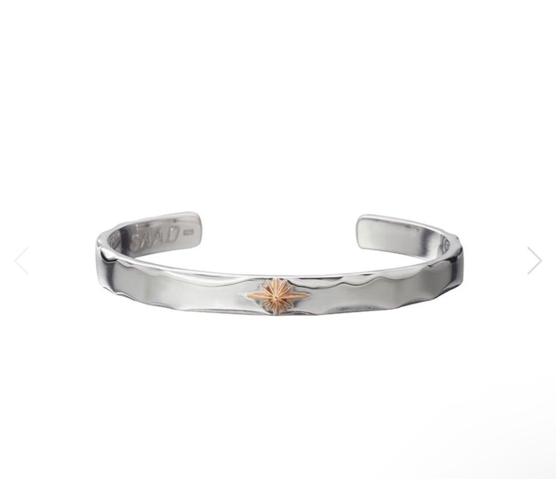 m*e様 SAAD バングル シルバー925 18金ゴールド