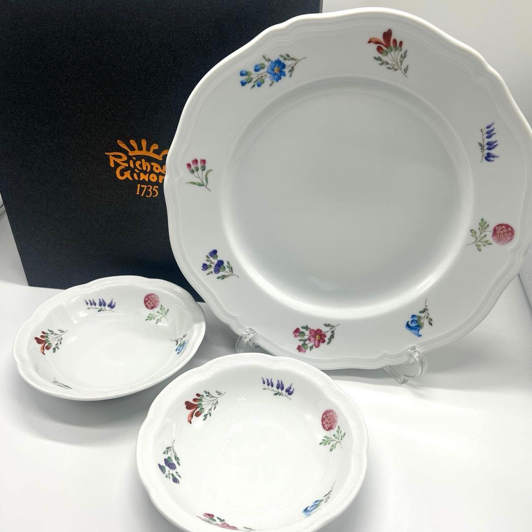 『（R2）リチャードジノリ／ボンジョルノ　フラワー3点／ディナー+フルーツ×2』