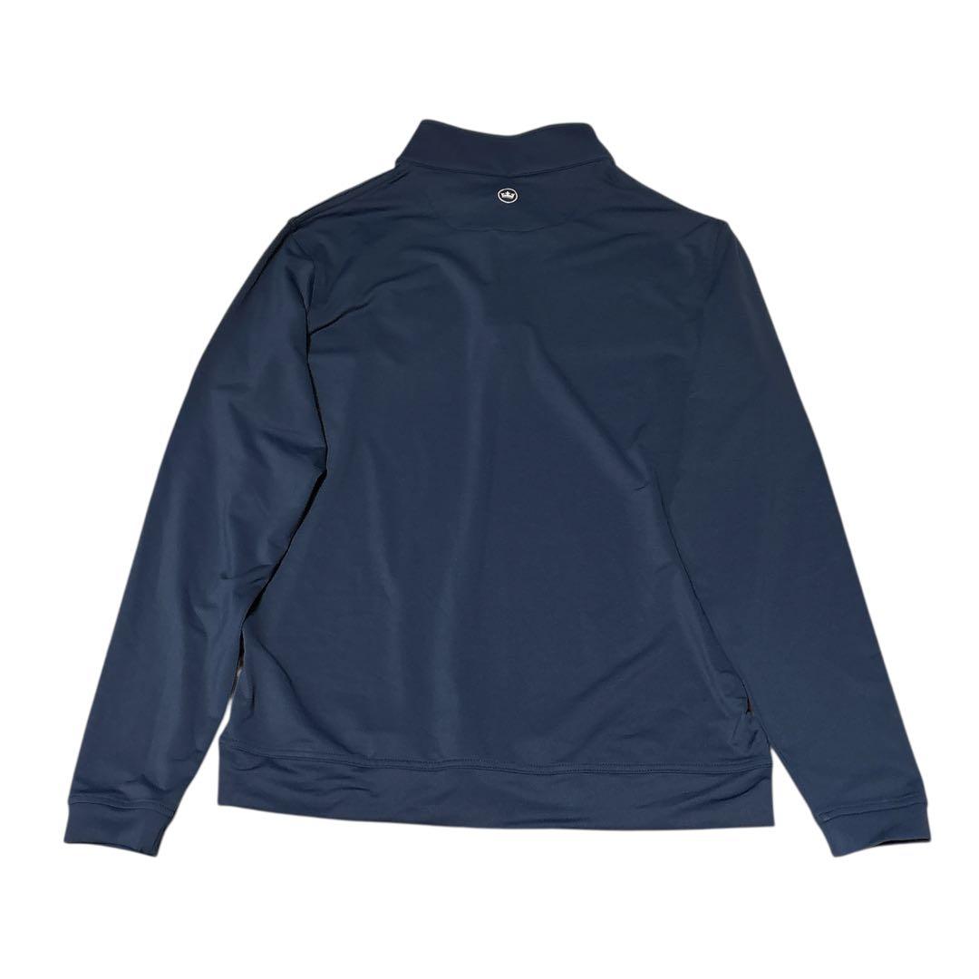 新品　PETER MILLAR 高級ゴルフライン　ハーフジップスウェット　紺　M