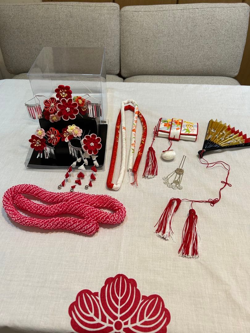 七五三用赤白装飾品セット