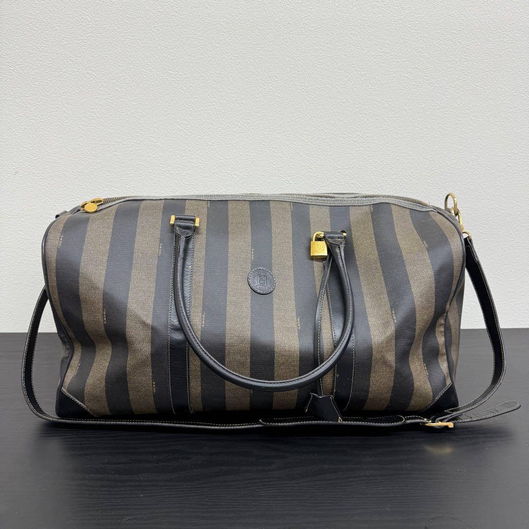 ナオト　フェンディ ペカン 2WAY ボストンバッグ 大容量 ブラウン