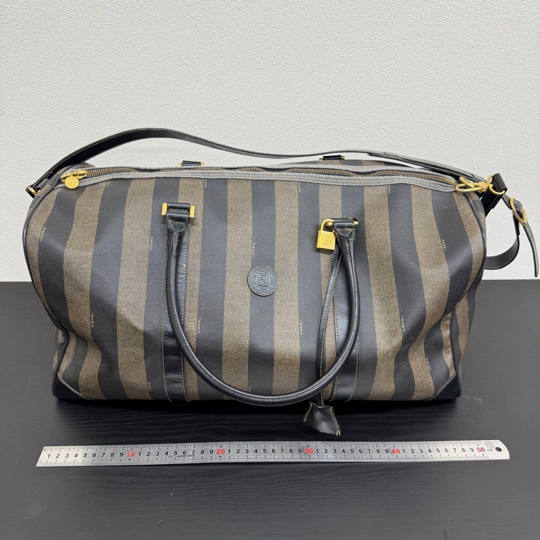 ナオト　フェンディ ペカン 2WAY ボストンバッグ 大容量 ブラウン