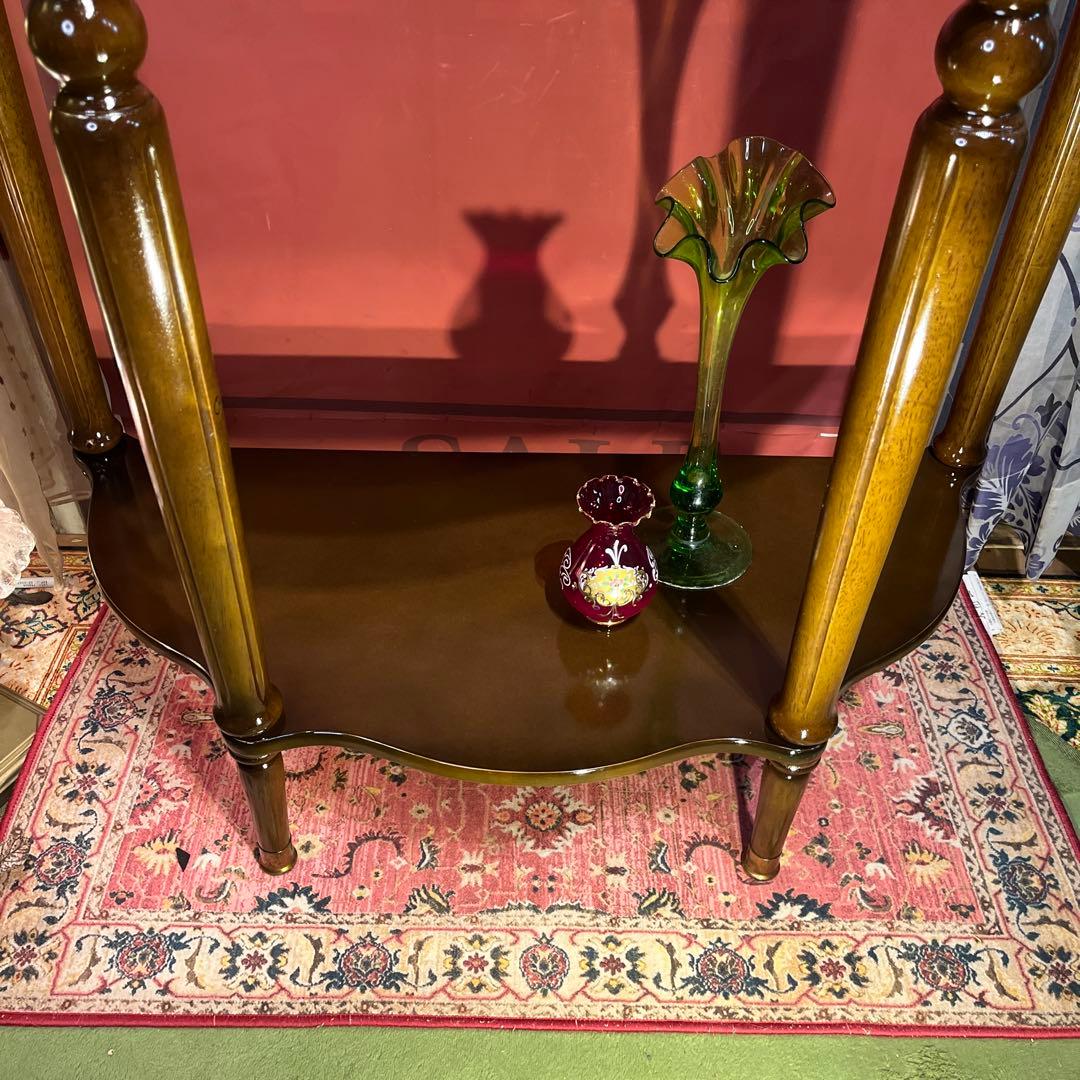 アンティークPT ハーフラウンドアクセントコンソールキャビネット