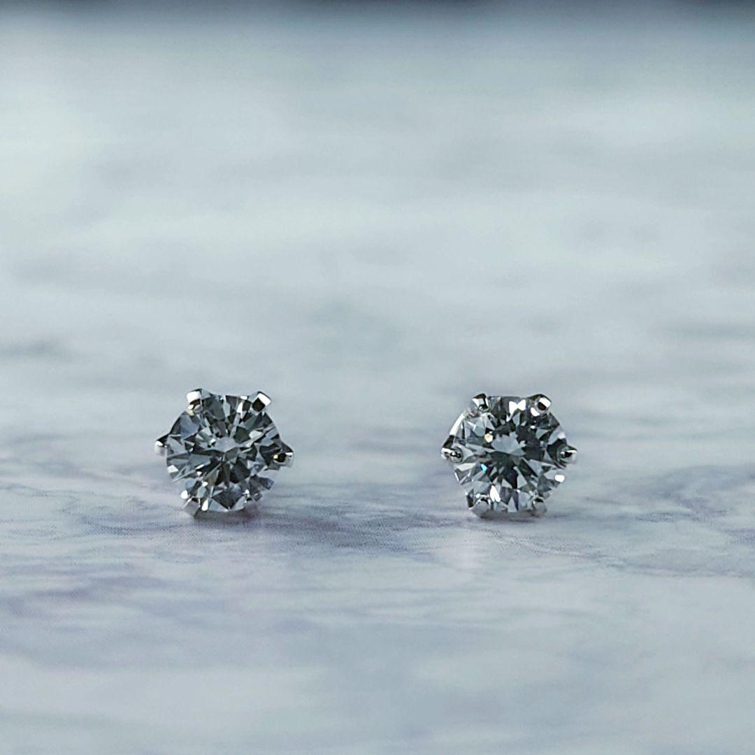 専用　Ptダイヤモンドピアス プラチナ ダイヤ 鑑定書付き 一粒石