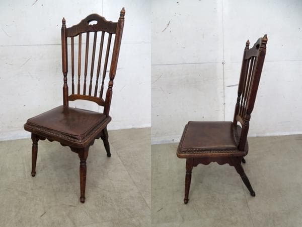 飛騨高山■柏木工■ヴィンテージ■スポーク■オーク材■ダイニングチェア■4脚セット