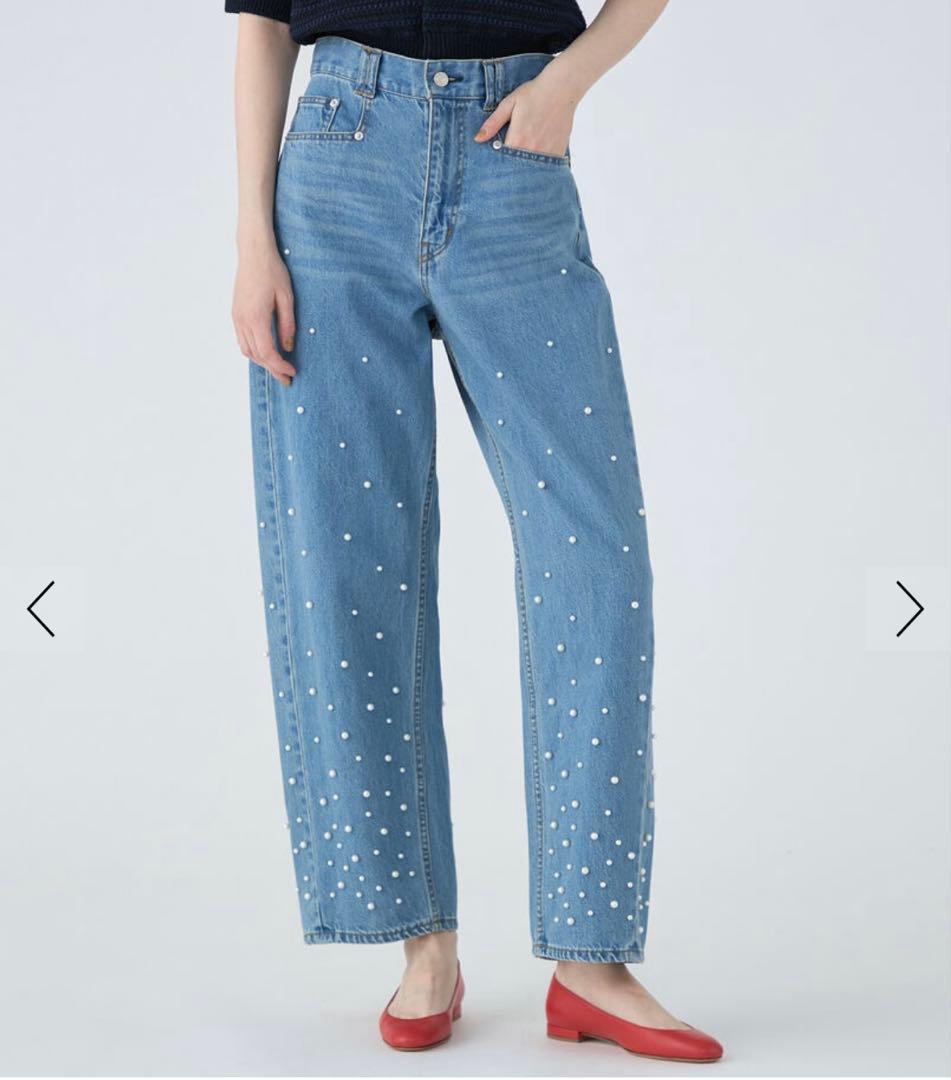 MACPHEE マカフィー パールデニム コクーンテーパードパンツ 36サイズ