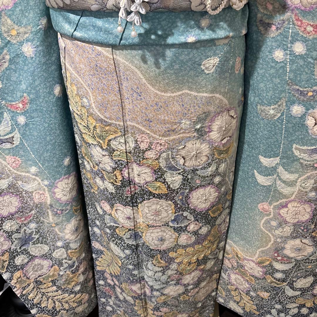 美品　辻ヶ花　銀通し　花絞り　暈し　逸品　振袖　フルセット 振り袖