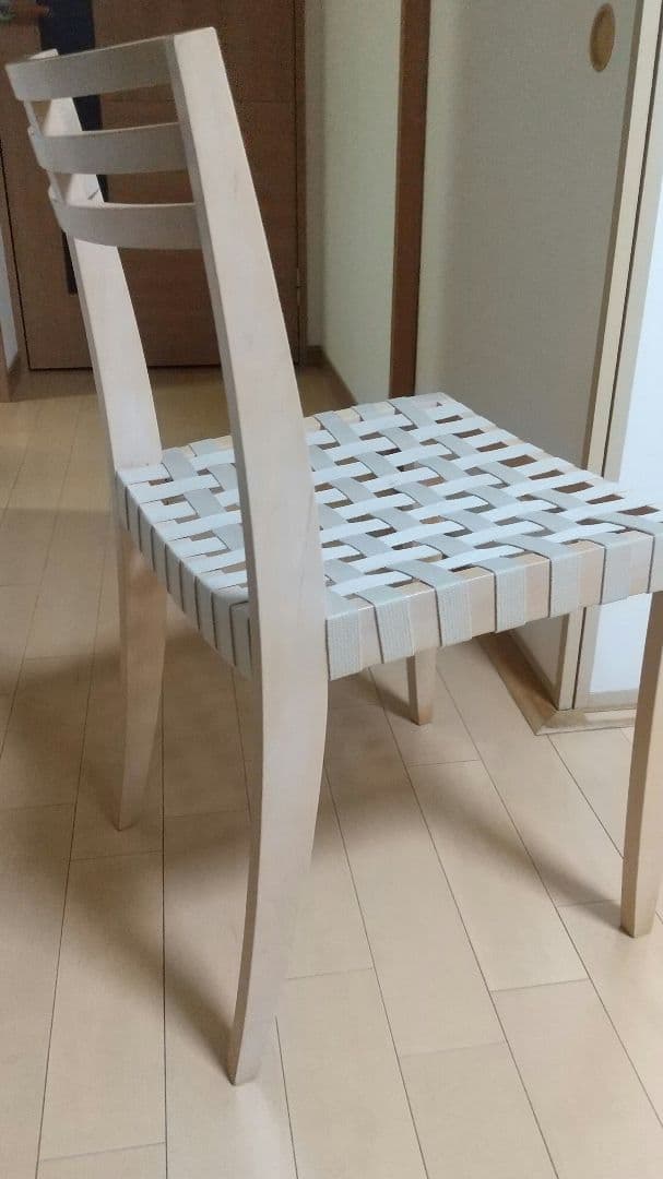 リッツウェル 木製編み込みデザインダイニングチェア