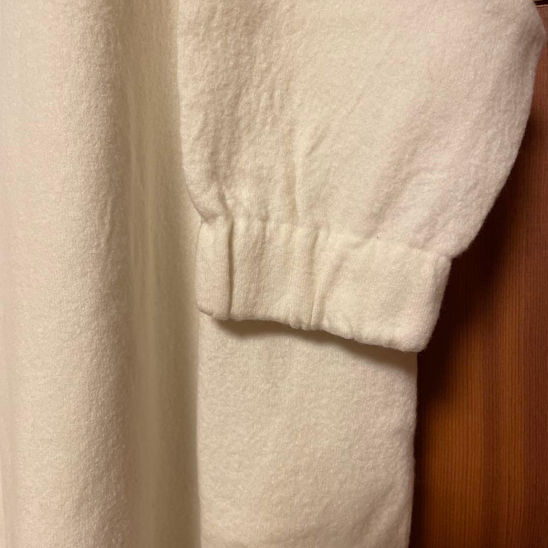 45R 縮絨ニットのパフスリーブドレス