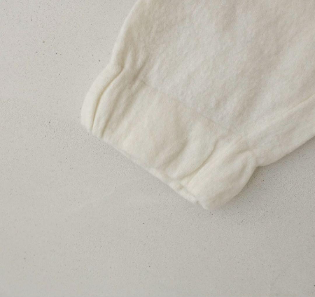 45R 縮絨ニットのパフスリーブドレス