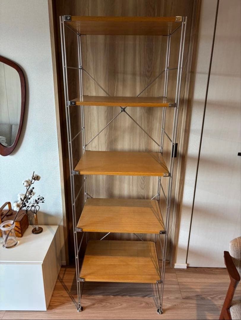 無印良品 ステンレスユニットシェルフ 大 オーク材棚セット 家具 シルバーラック