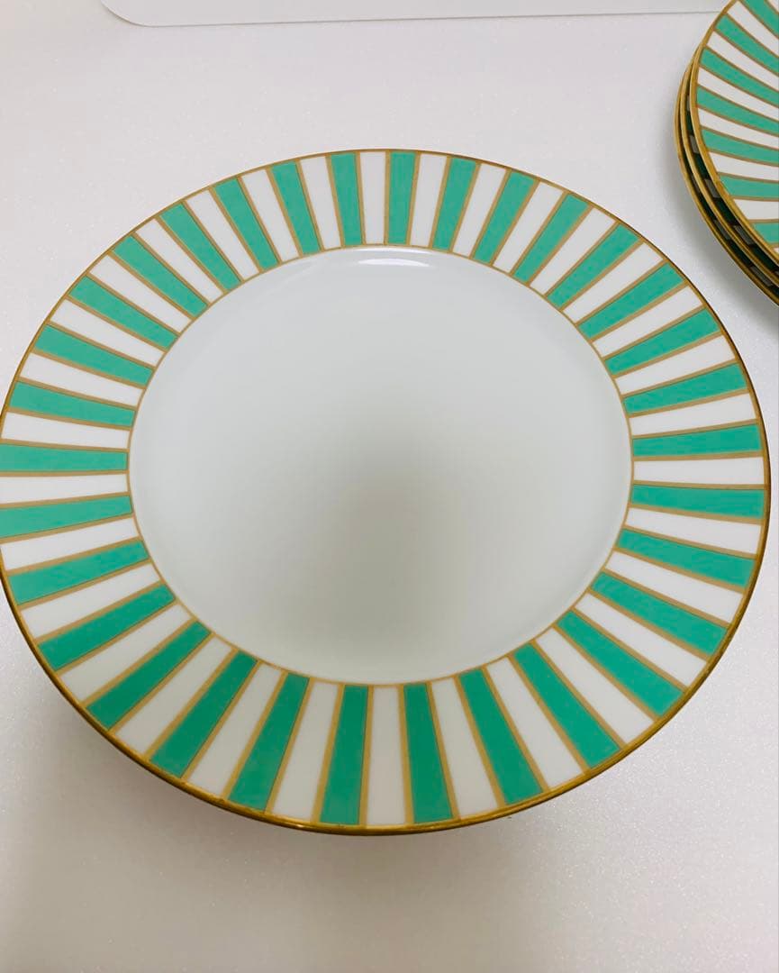 リチャードジノリ アマデウス グリーン プレート 26cm 4枚セット