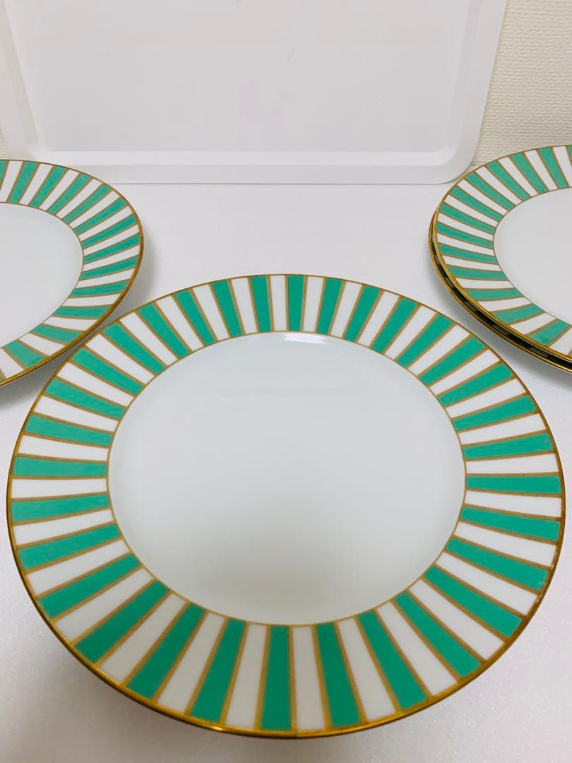 リチャードジノリ アマデウス グリーン プレート 26cm 4枚セット