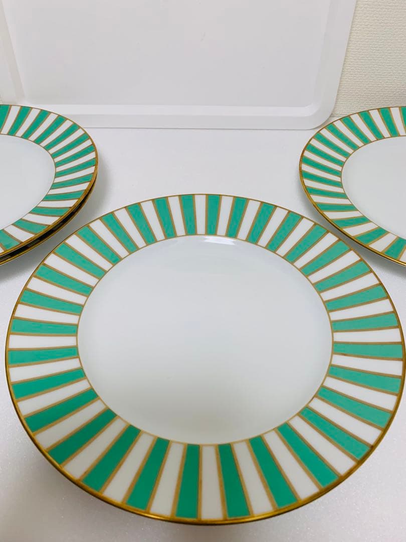 リチャードジノリ アマデウス グリーン プレート 26cm 4枚セット