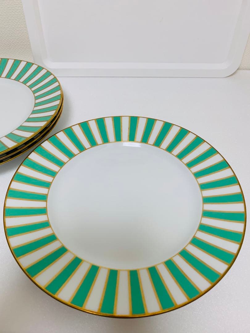 リチャードジノリ アマデウス グリーン プレート 26cm 4枚セット