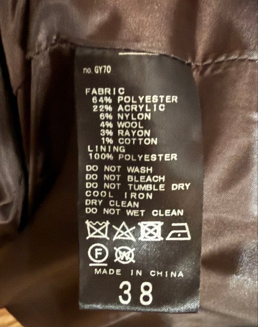 SLOBEチェック柄ダブルブレストコート